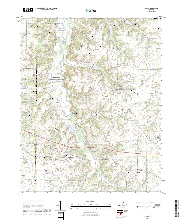 Kirksey topographic map thumbnail