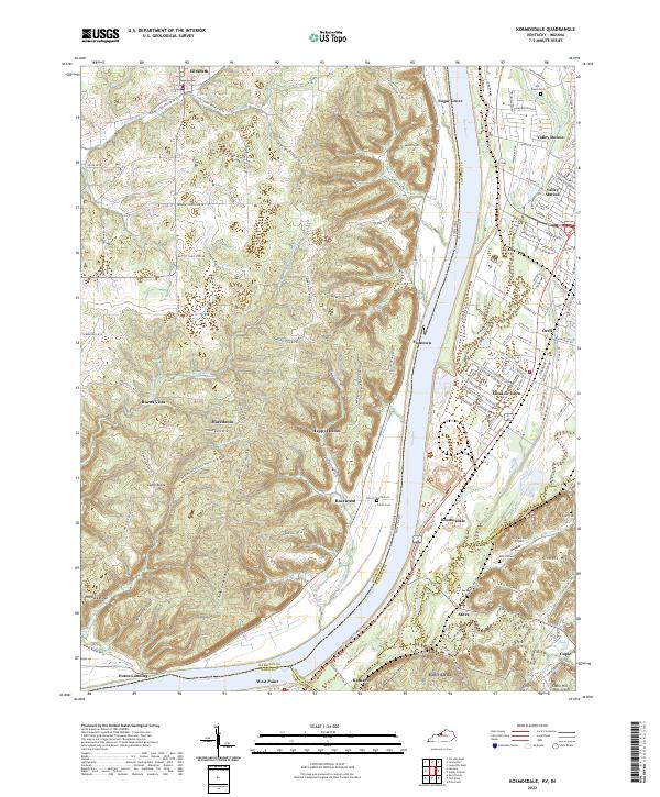 Kosmosdale topographic map thumbnail