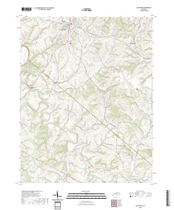 Lancaster topographic map thumbnail