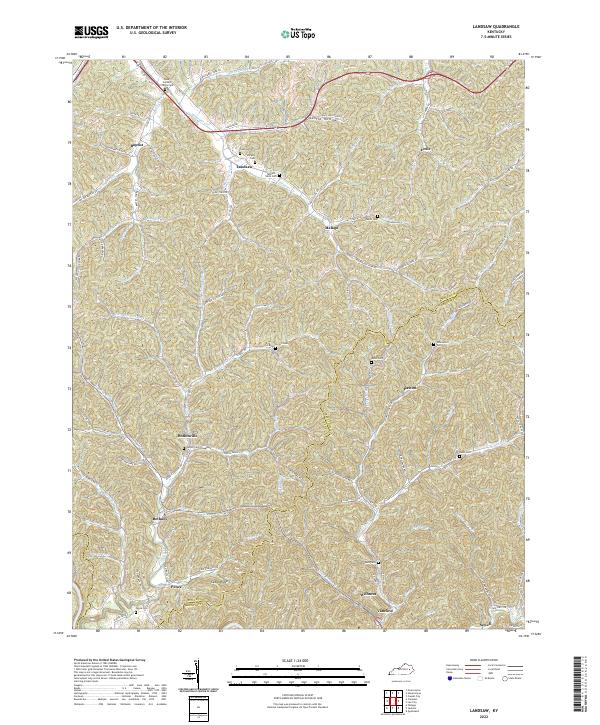 Landsaw topographic map thumbnail