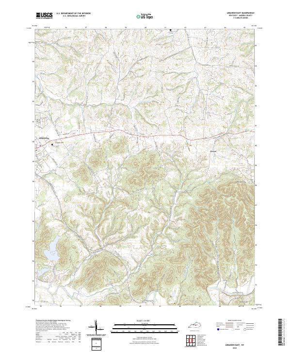 Lebanon East topographic map thumbnail