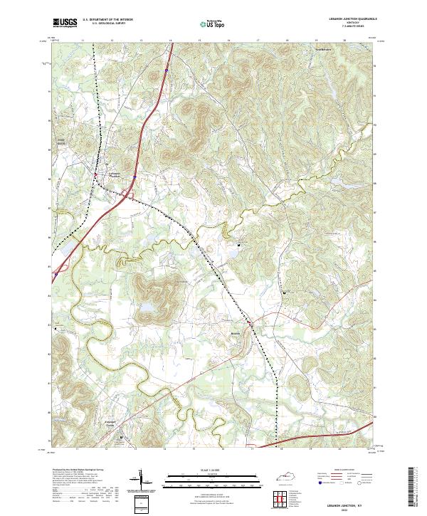 Lebanon Junction topographic map thumbnail