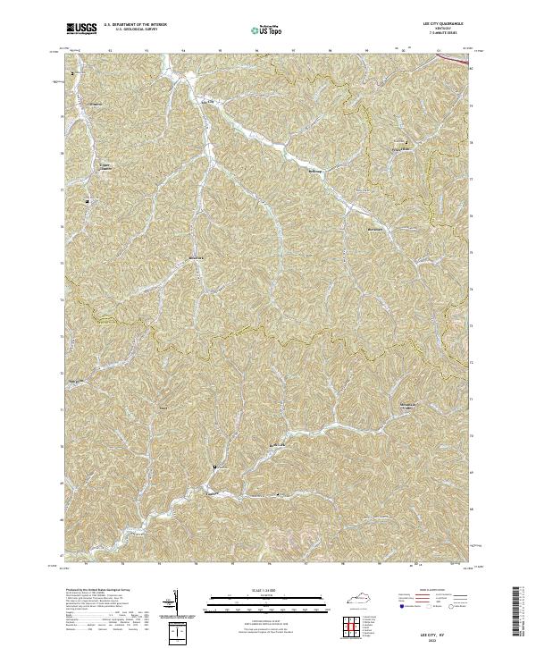 Lee City topographic map thumbnail
