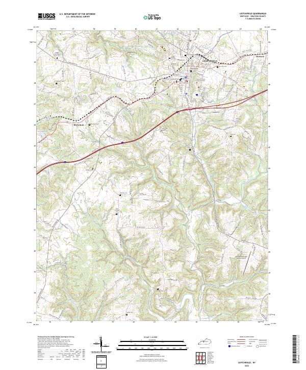 Leitchfield topographic map thumbnail