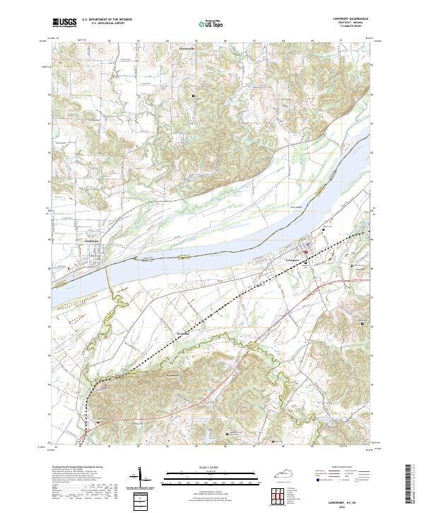 Lewisport topographic map thumbnail