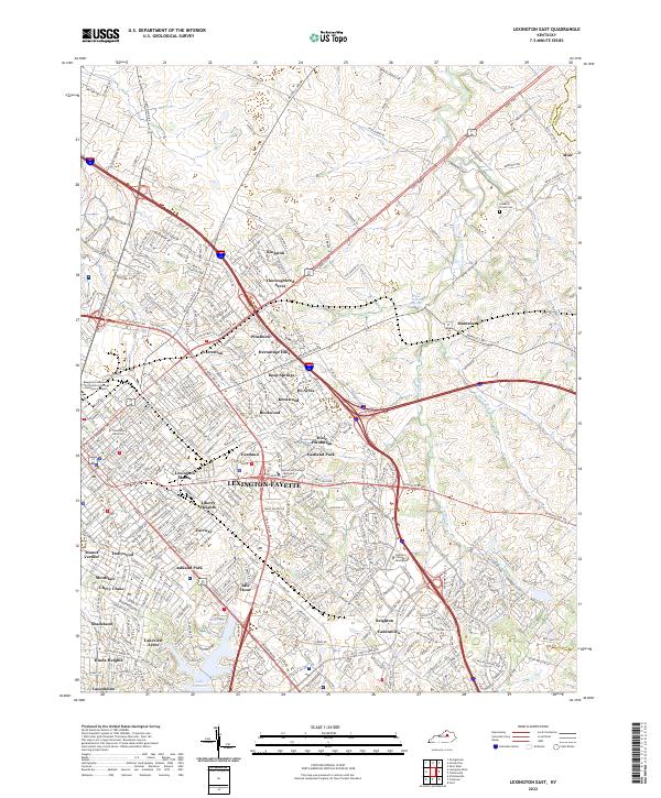 Lexington East topographic map thumbnail