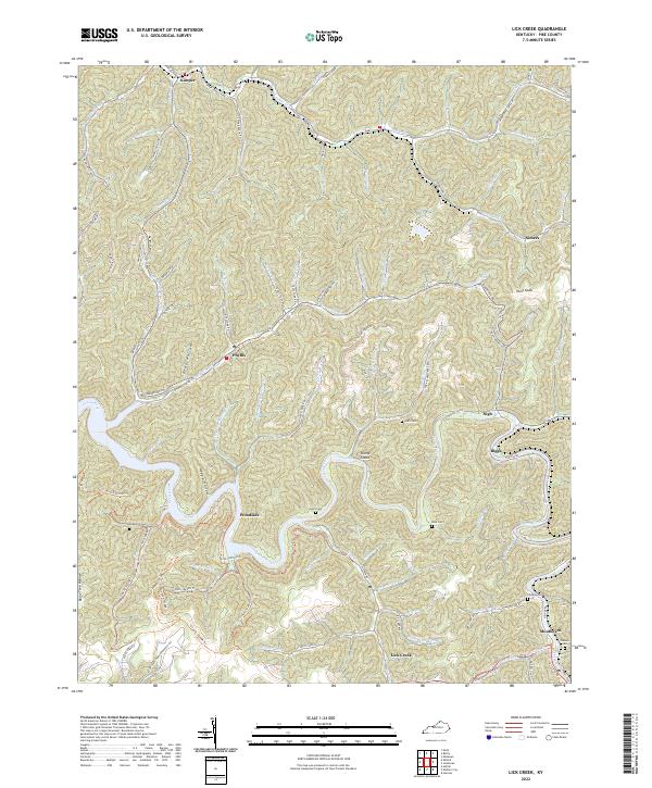 Lick Creek topographic map thumbnail