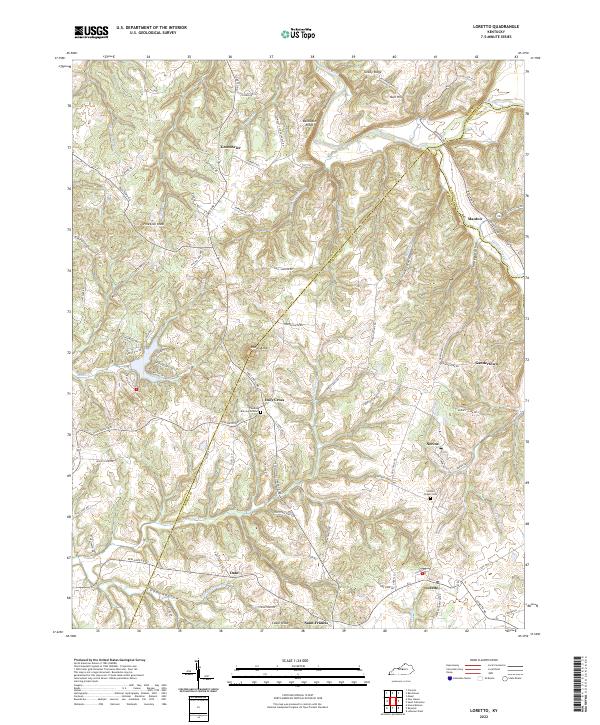 Loretto topographic map thumbnail