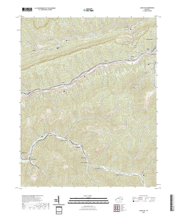 Louellen topographic map thumbnail