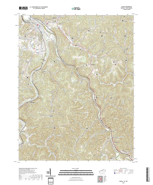 Louisa topographic map thumbnail