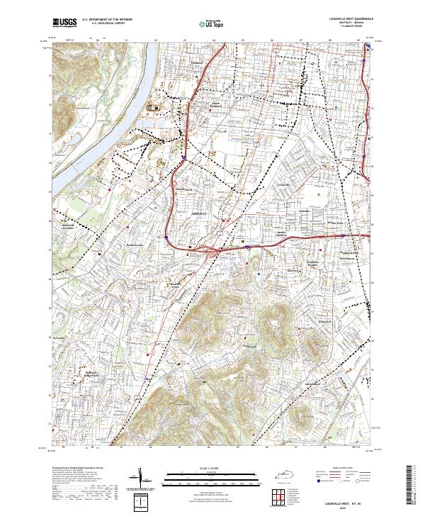 Louisville West topographic map thumbnail