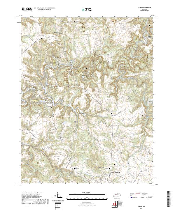 Madrid topographic map thumbnail