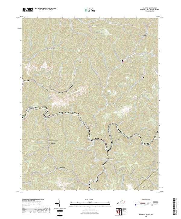 Majestic topographic map thumbnail
