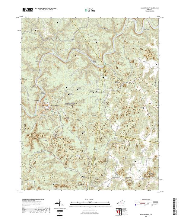 Mammoth Cave topographic map thumbnail