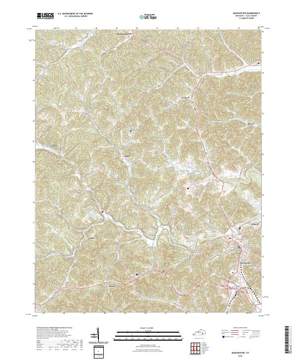 Manchester topographic map thumbnail