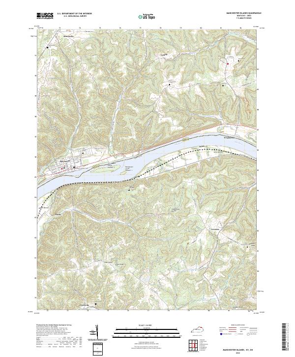Manchester Islands topographic map thumbnail
