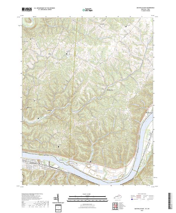 Maysville East topographic map thumbnail