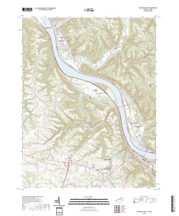 Maysville West topographic map thumbnail
