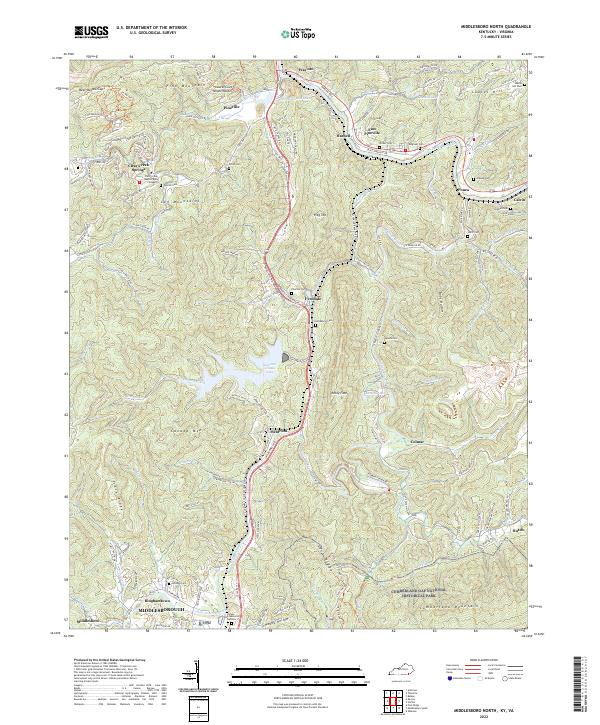 Middlesboro North topographic map thumbnail