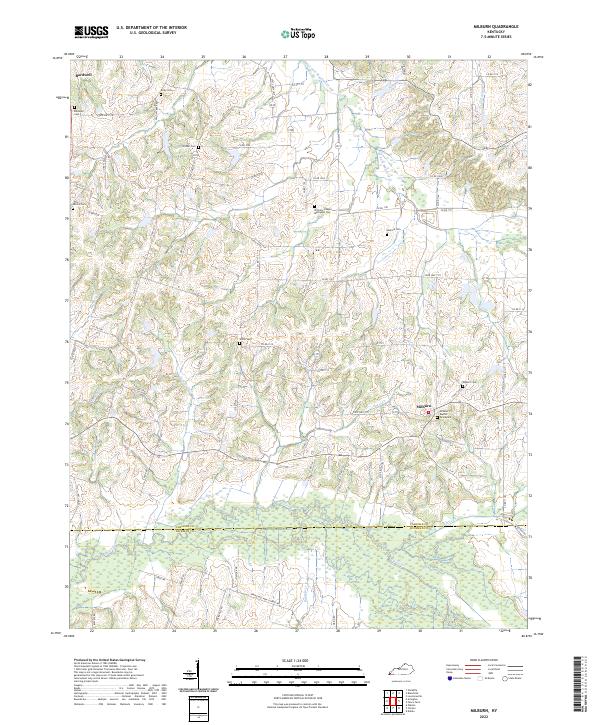 Milburn topographic map thumbnail
