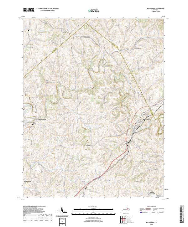 Millersburg topographic map thumbnail