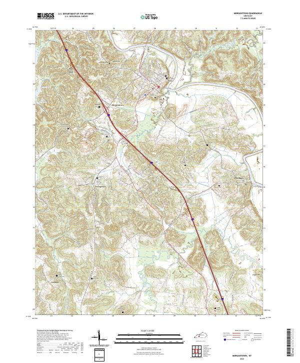 Morgantown topographic map thumbnail