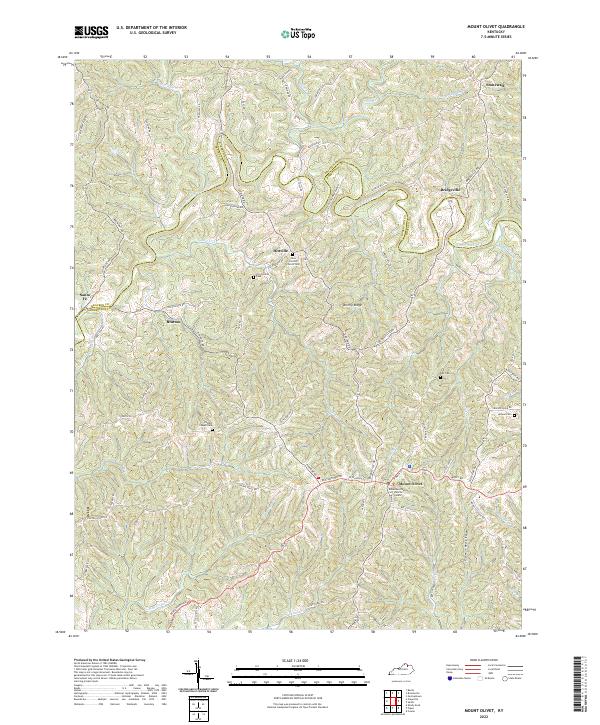 Mount Olivet topographic map thumbnail