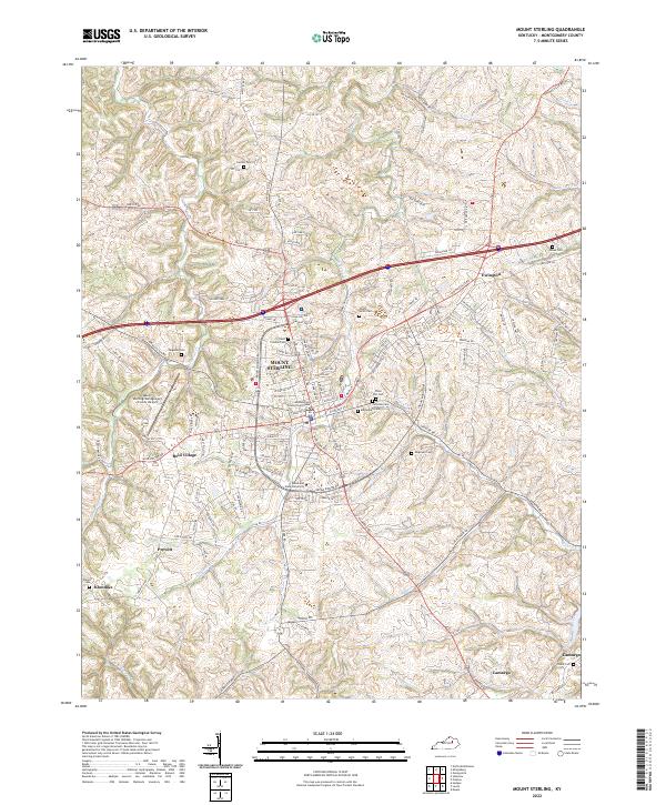 Mount Sterling topographic map thumbnail