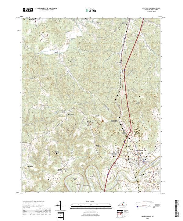 Munfordville topographic map thumbnail