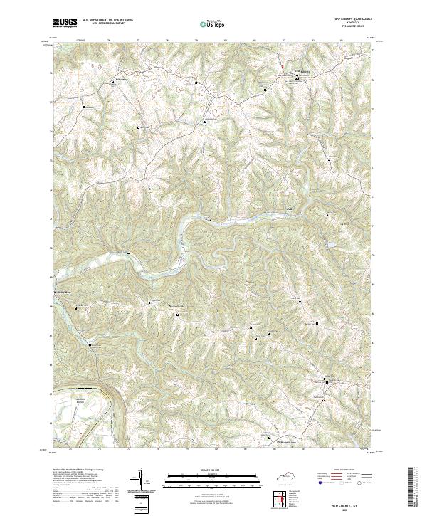 New Liberty topographic map thumbnail