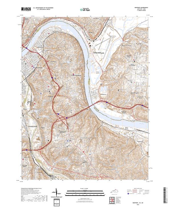 Newport topographic map thumbnail