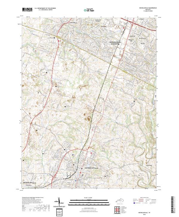 Nicholasville topographic map thumbnail