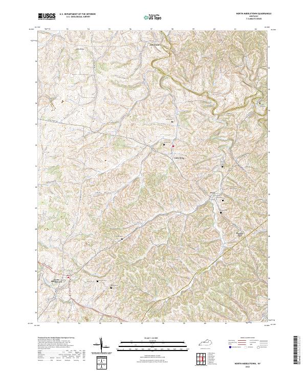 North Middletown topographic map thumbnail