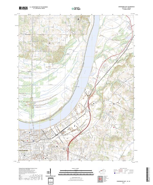 Owensboro East topographic map thumbnail