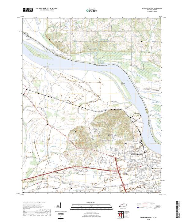 Owensboro West topographic map thumbnail