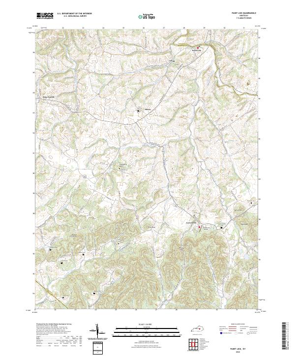 Paint Lick topographic map thumbnail