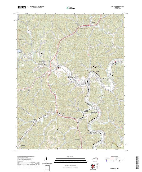 Paintsville topographic map thumbnail
