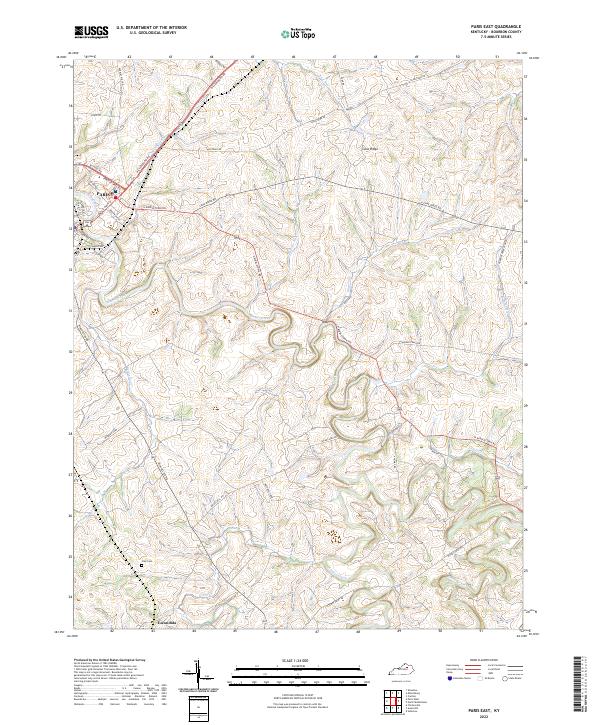 Paris East topographic map thumbnail