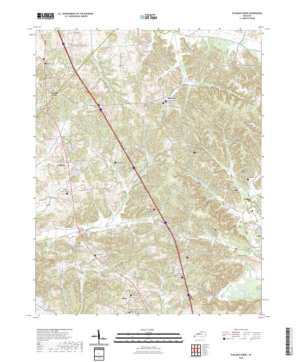 Pleasant Ridge topographic map thumbnail