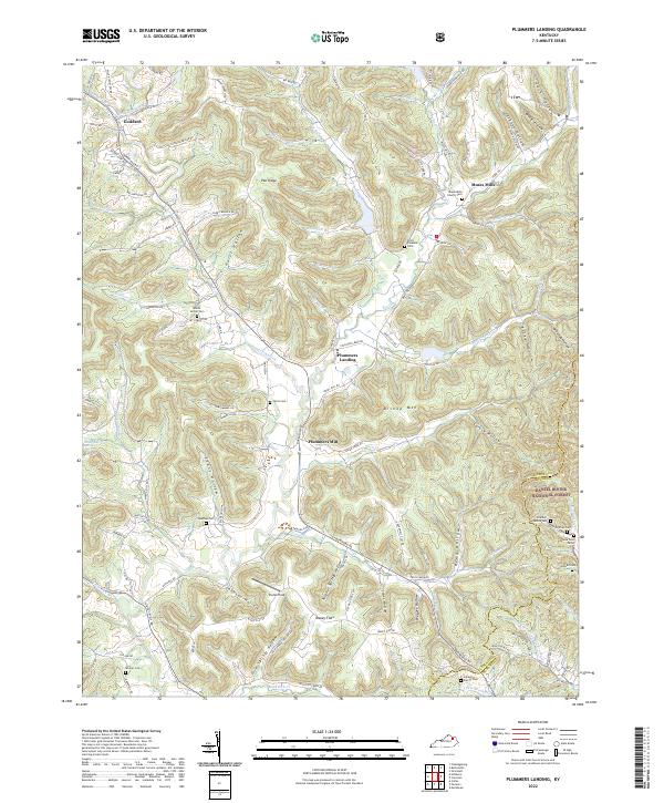 Plummers Landing topographic map thumbnail