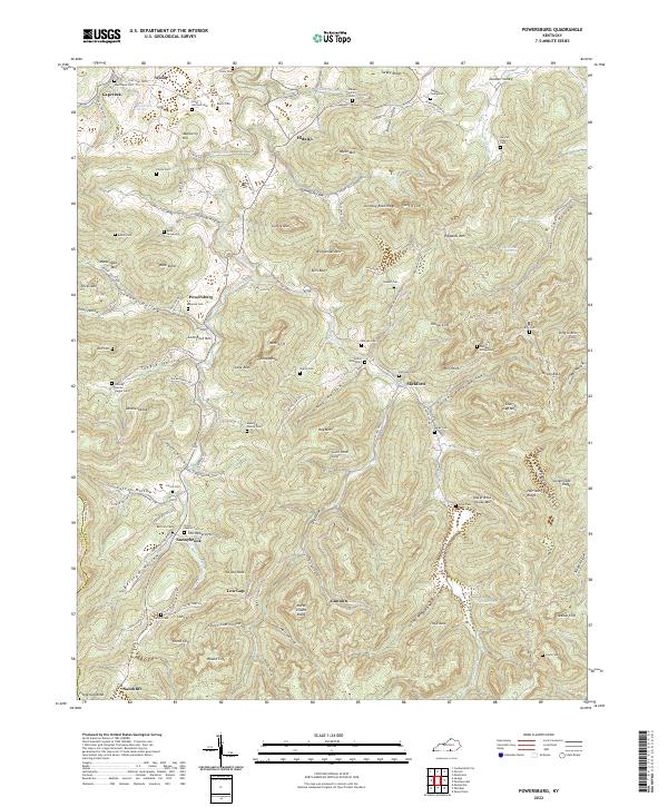 Powersburg topographic map thumbnail