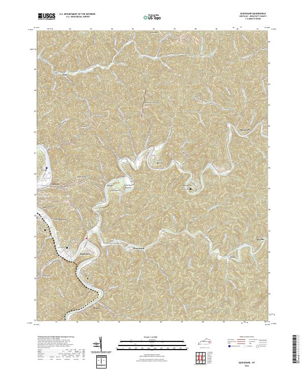 Quicksand topographic map thumbnail