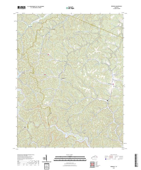 Redbush topographic map thumbnail