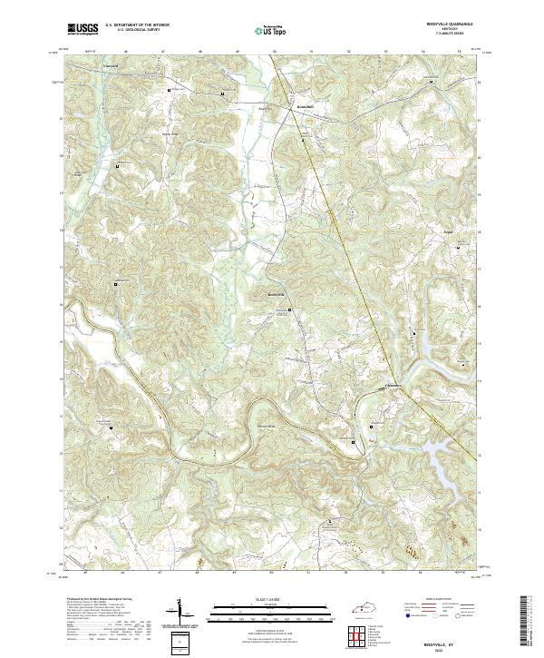 Reedyville topographic map thumbnail