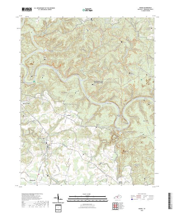 Rhoda topographic map thumbnail