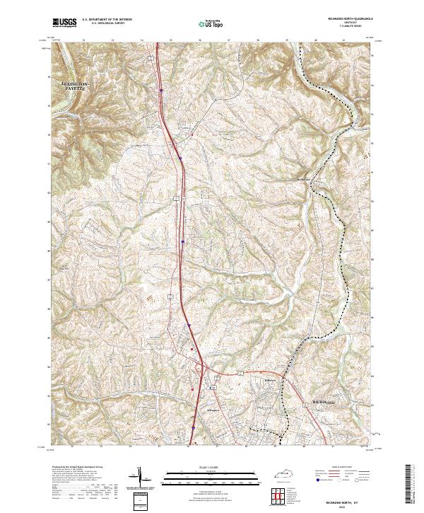 Richmond North topographic map thumbnail