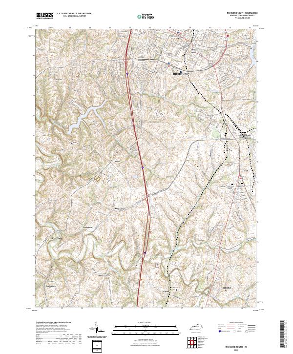 Richmond South topographic map thumbnail