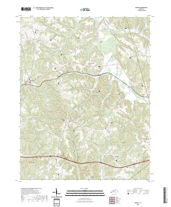 Rosine topographic map thumbnail