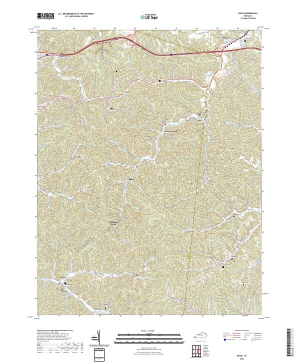 Rush topographic map thumbnail
