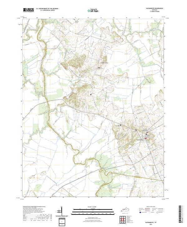Sacramento topographic map thumbnail